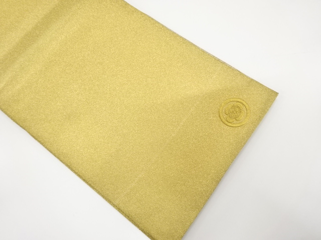 アンティーク　綴れ　家紋模様刺繍袋帯（材料）